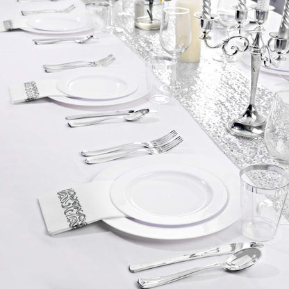 350-Piece Disposable Plates, Silverware & Cups Set For 50
