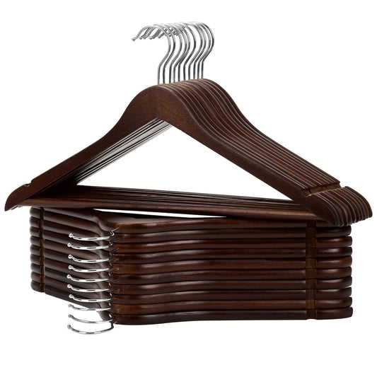 20 Pack StorageWorks Wooden Coat Hangers