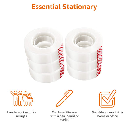 6 Pack Amazon Basics Matte Finish Tape