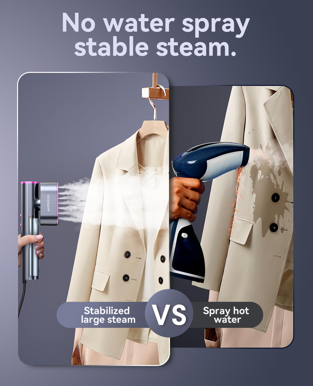 Portable Travel Steamer for Clothes by Jack & Rose