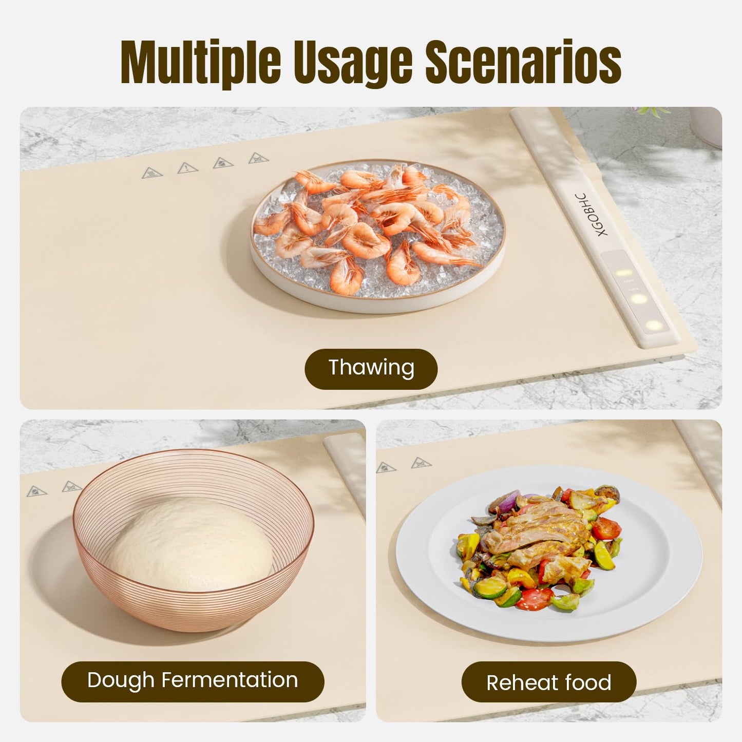 Electric Food Warming Mat with Temperature Control