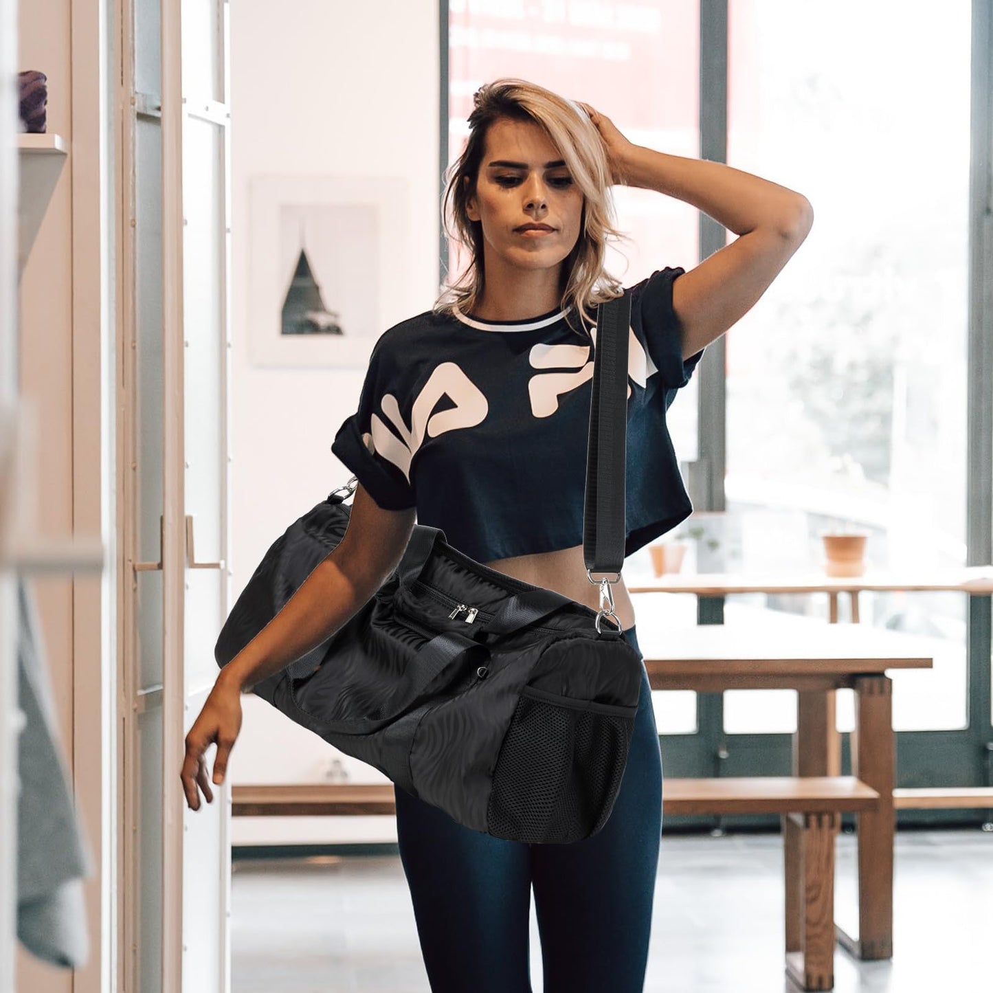 Girls Duffle Bag with Shoe Compartment