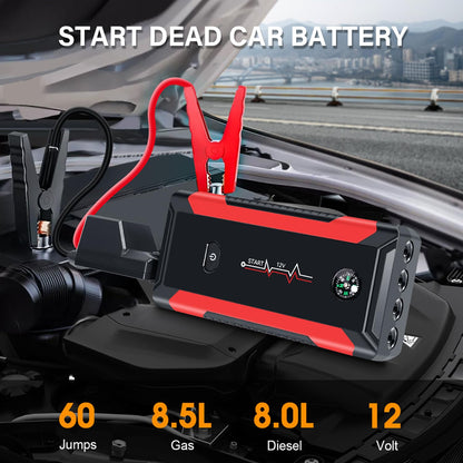 JAOPAE Portable Car Jump Starter with Flashlight