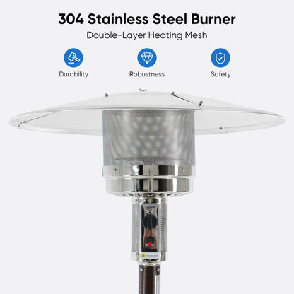OLIXIS 48,000 BTU Outdoor Patio Heater with Wheels