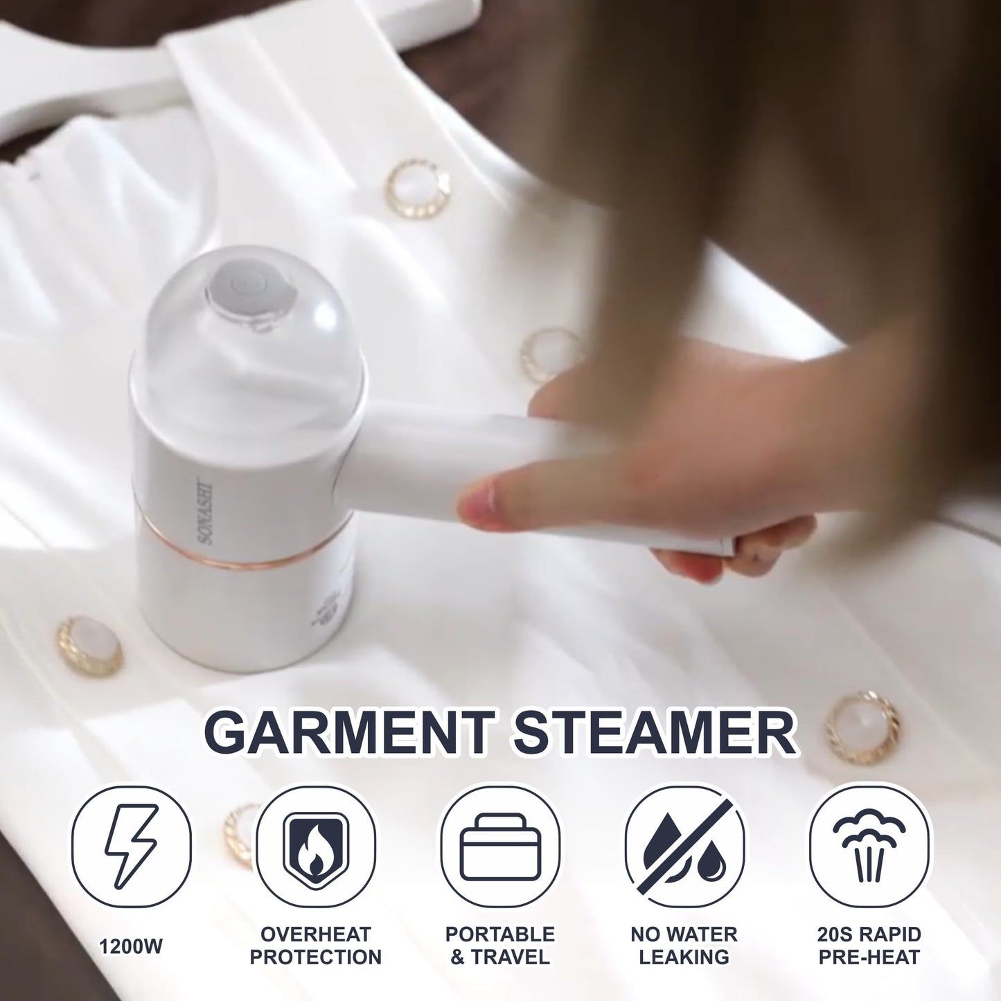 Portable Garment Steamer for Quick Wrinkle Removal
