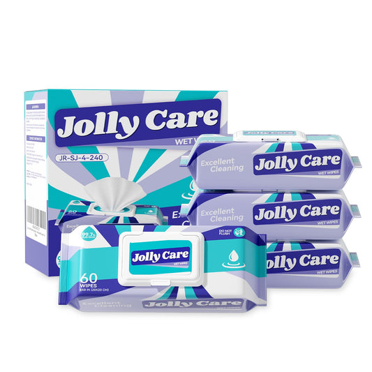 240 Count Jolly Care Cleansing Wet Wipes