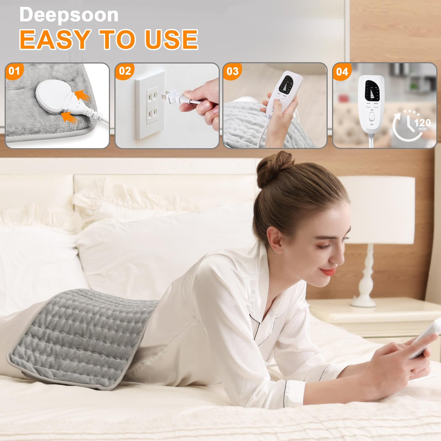 Electric Heating Pad for Back and Neck