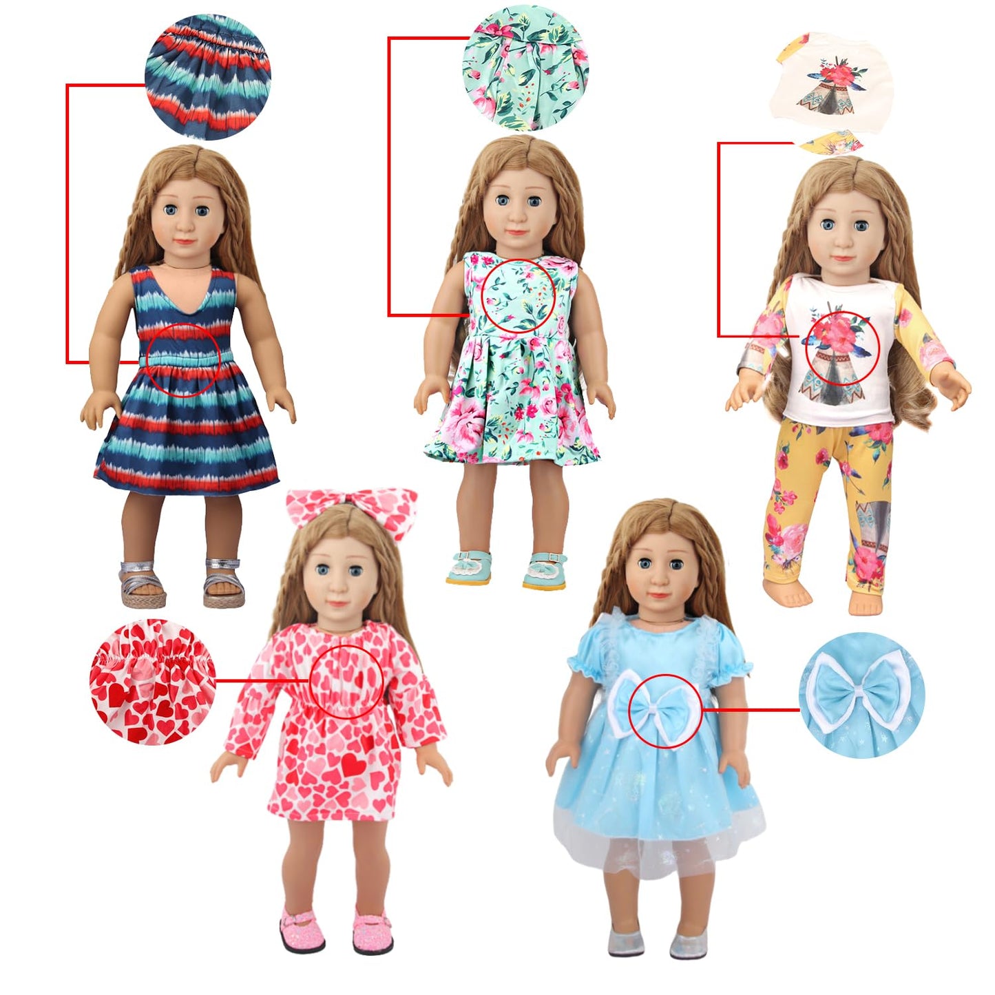 18 Inch Doll Clothes Set for Kids