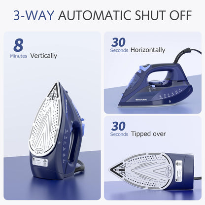 BEAUTURAL Ceramic Steam Iron with Precision Dial
