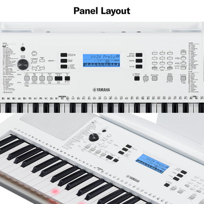 Yamaha EZ300 61-Key Portable Keyboard with Lighted Keys and PA130 Power Adapter
