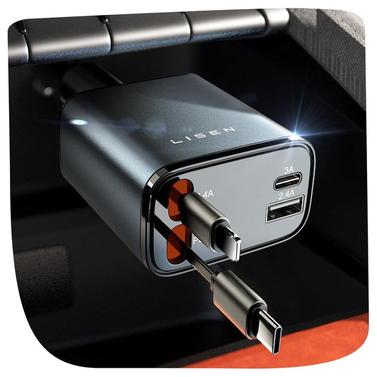 LISEN 69W USB C Car Charger for iPhone