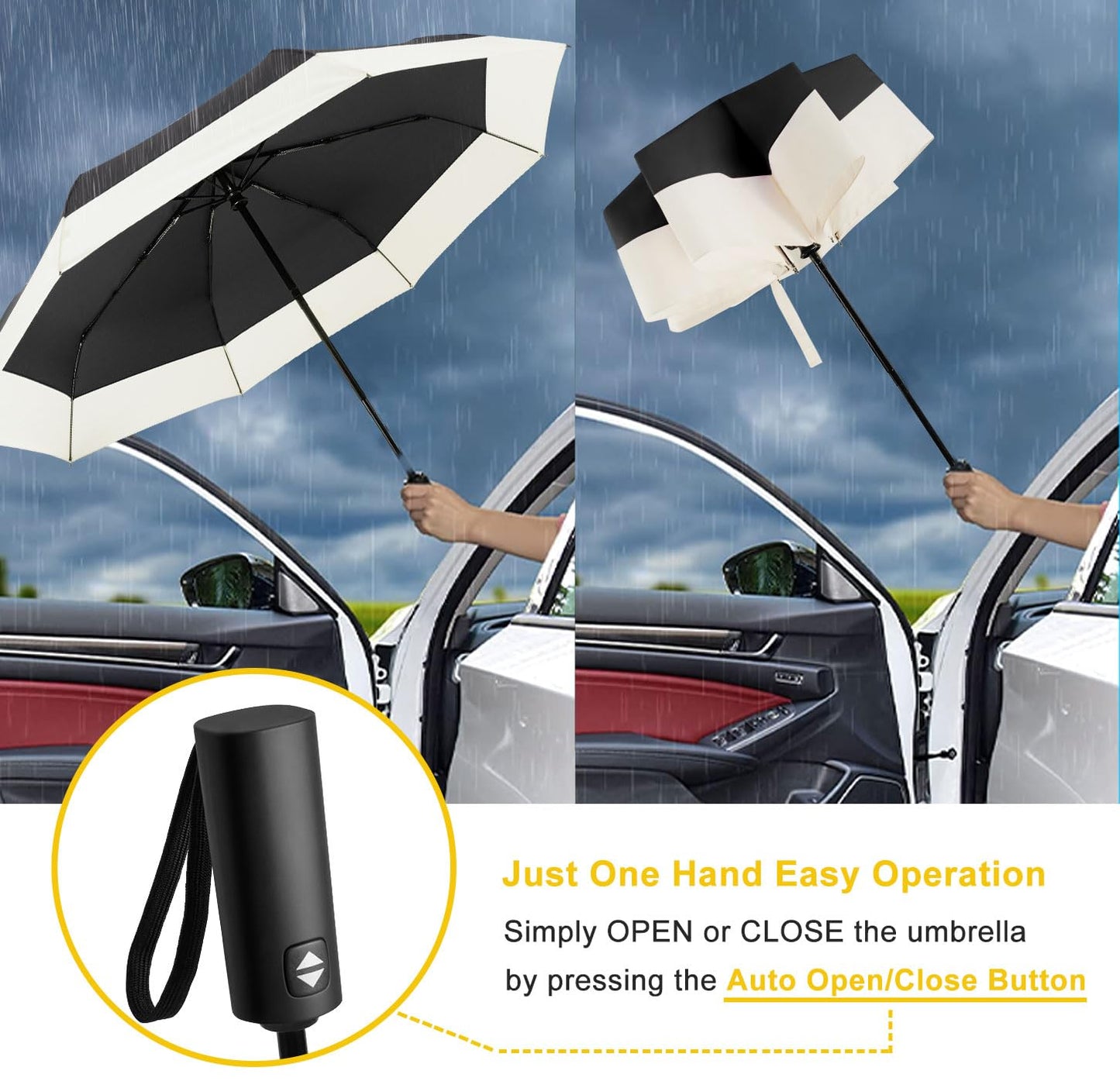 LEAGERA Compact Travel Umbrella for Women