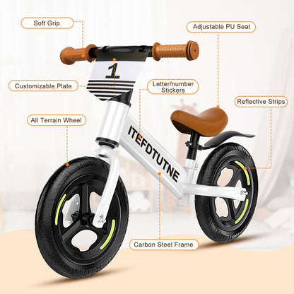 12" Toddler Balance Bike for Ages 2-5
