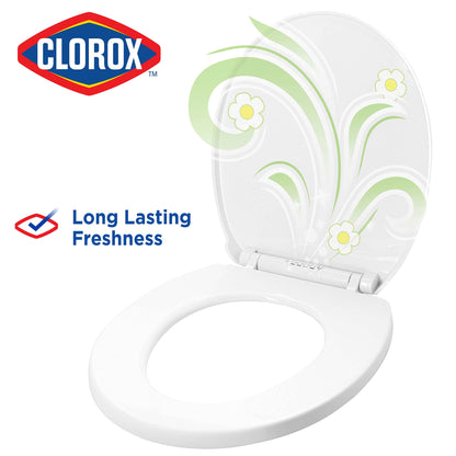 Clorox Round Scented Plastic Toilet Seat with Easy-Off Hinges
