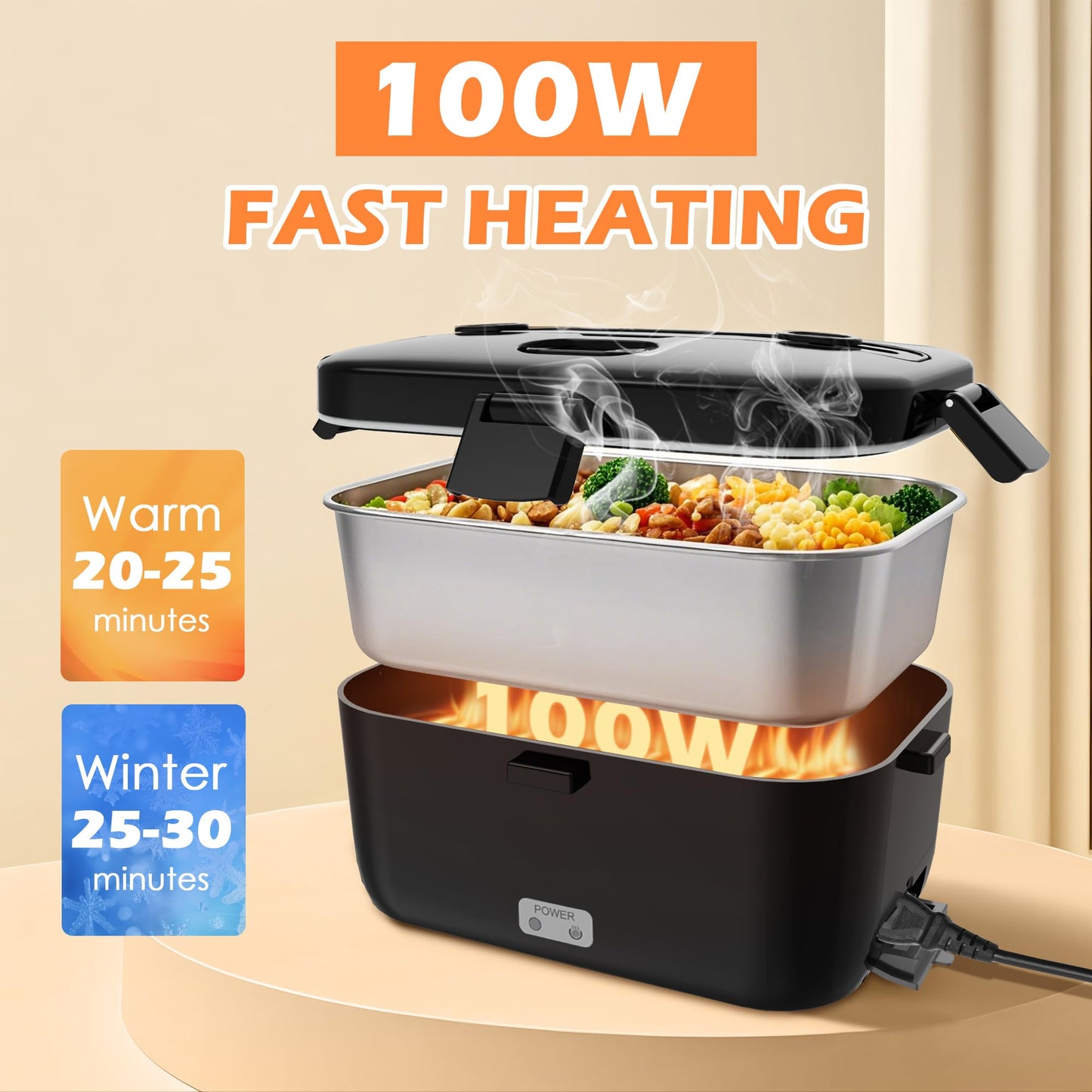 Electric Lunch Box Food Warmer 1.8L COZYEXPERT