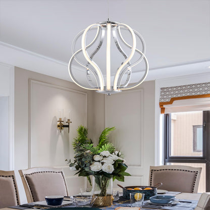 UPDATE: DEAD! Modern LED Chandelier,Chrome Hanging Pendant Lights,Easy Install Suitable for Dining Room Living Room Bedroom Kitchen and Corridor (10 Light, Silver)