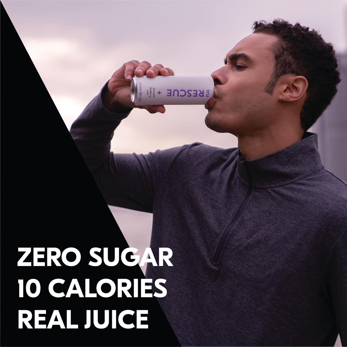 Tru Rescue Seltzer, Hydration Detox Drinks with Electrolytes, Blackberry Fruit Juice Flavored Sparkling Water, Caffeine Free, Kosher, Gluten Free, Vegan, Low Calories, No Sugar Added Beverages, 12oz (Pack of 12)