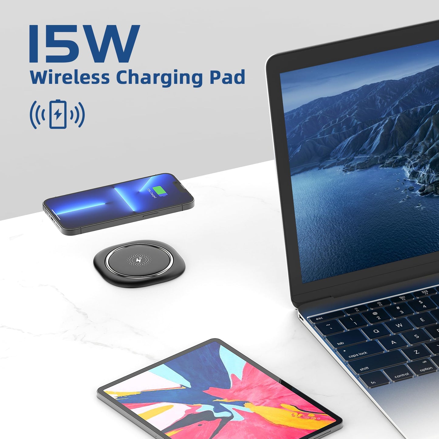 9-in-1 Pop Up Outlet with Wireless Charger