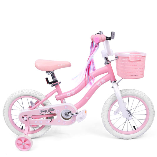 Girls 14" Pink Bike with Training Wheels