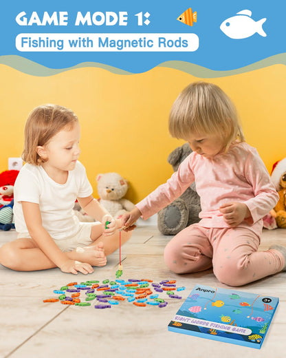 Wooden Magnetic Fishing Sight Words Educational Game