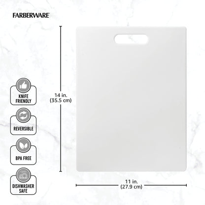 Farberware Large Plastic Cutting Board with Handle