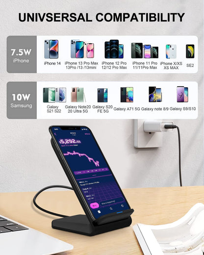 Fast Wireless Charger for iPhone & Samsung