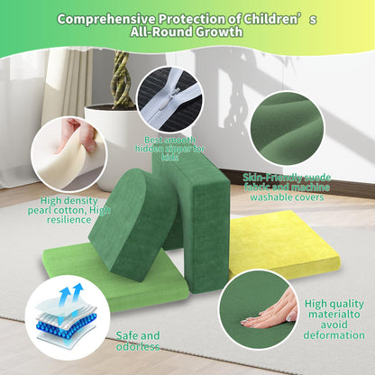 Ryokk 4-Piece Foam Climbing Blocks for Toddlers, Foam Climbing Blocks for Toddlers and Baby Climbing Blocks, Climb and Crawl Activity Play Set, Foam Climbing Blocks and Foam Play Gym