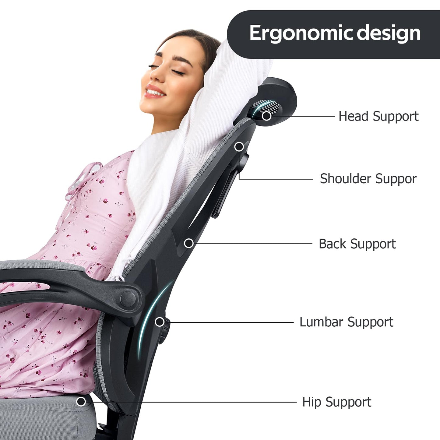 Ergonomic Mesh Office Chair with Lumbar Support