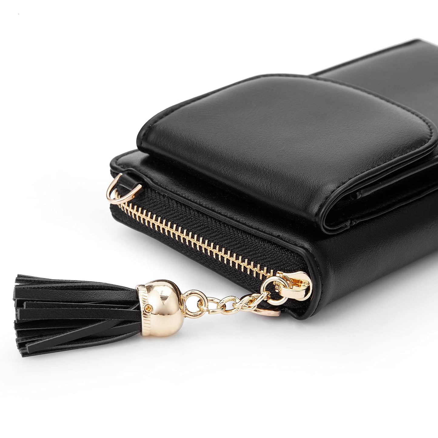 Womens Leather Crossbody Bag with Tassels