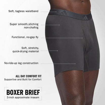 3-Pack adidas Luxe Comfort Fit Boxer Briefs