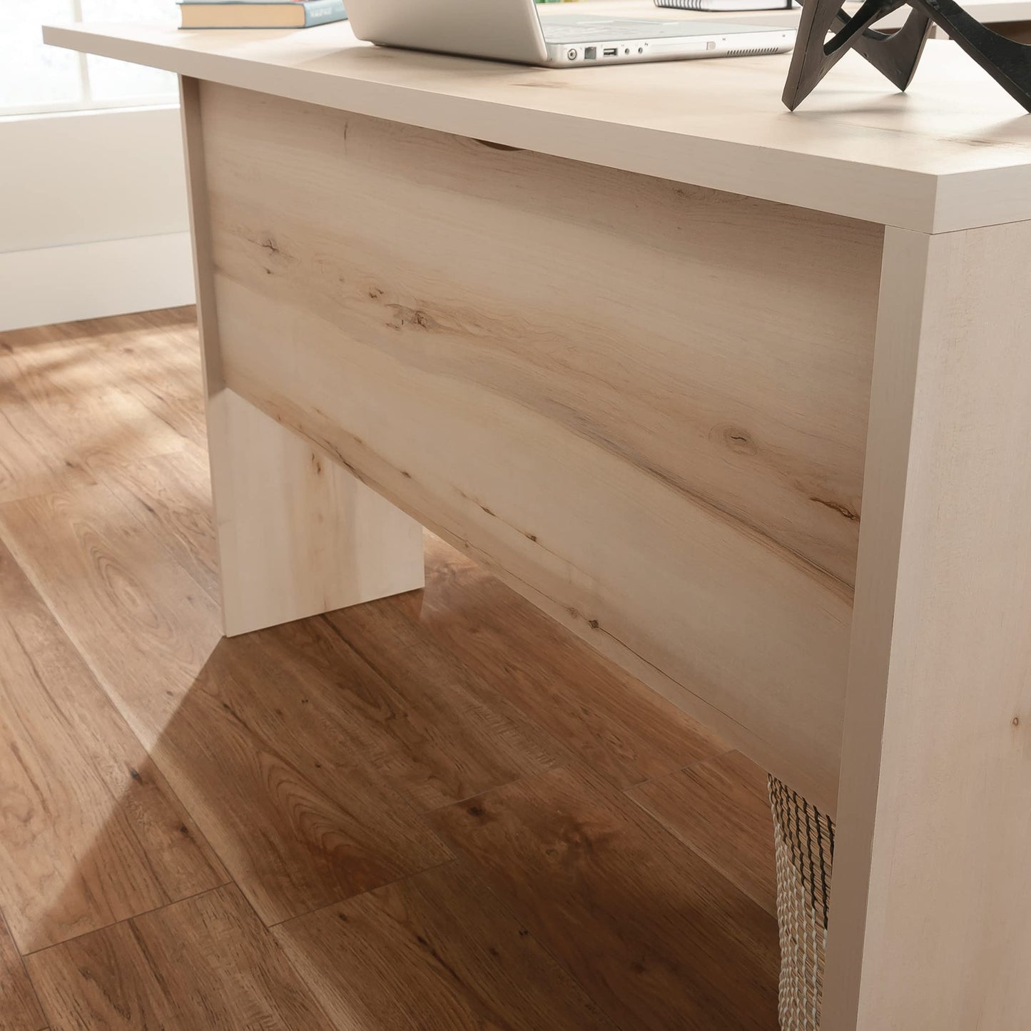 Sauder Harvey Park L-Shaped Home Office Desk, 59.06" x W: 59.06" x H: 30.0", Pacific Maple