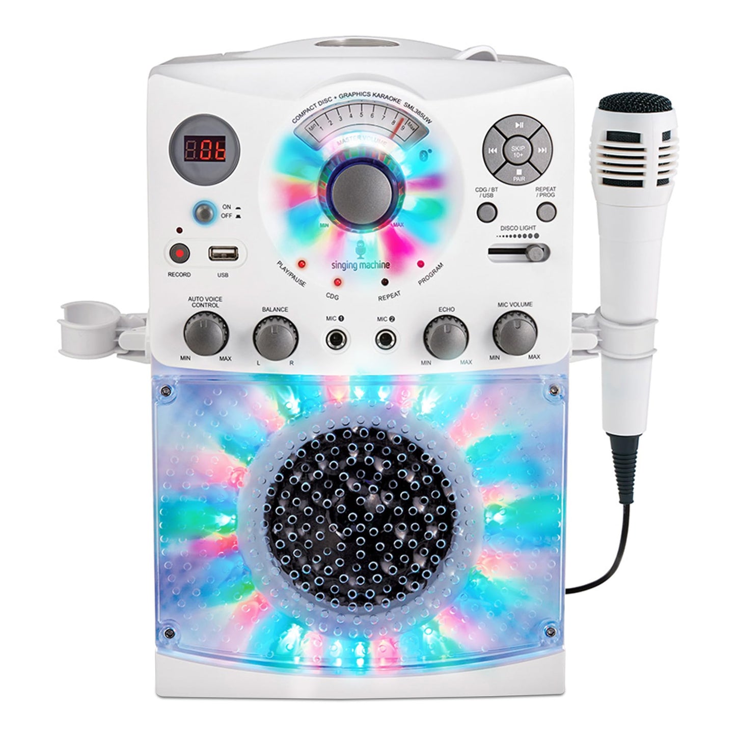 Singing Machine Portable Karaoke System with Microphone