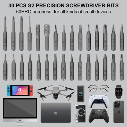 STREBITO Small Screwdriver Set 43 in 1 Precision Screwdriver Set with Torx T6 T8 T9 T10, Pentalobe P5 P2, Tri Wing Y00, Mini Tool Kit for Electronic, PC, MacBook, Phone, PS5, Ring, Eye Glasses Repair