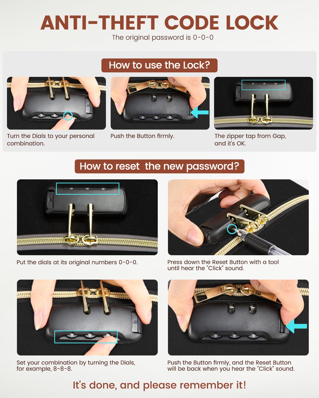 LOVEVOOK Anti-Theft Laptop Backpack for Men & Women