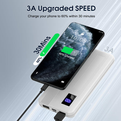 10000mAh Slim Power Bank with Fast Charging