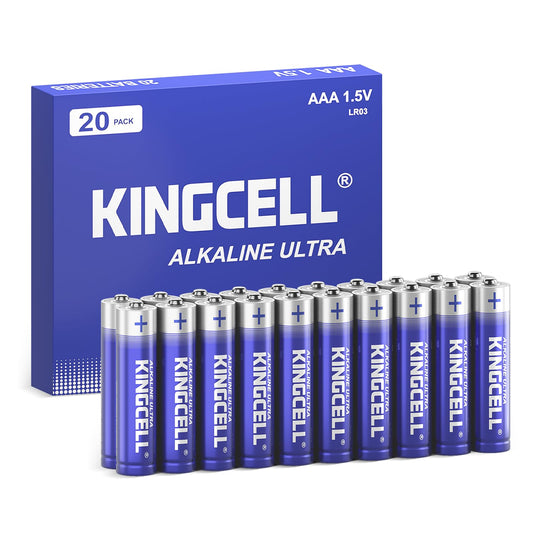 20 Pack KINGCELL AAA Alkaline Batteries for Devices