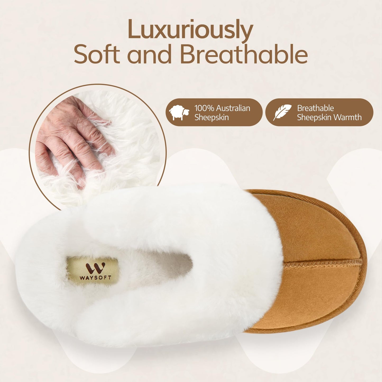 Women’s Sheepskin Platform Slippers by WaySoft