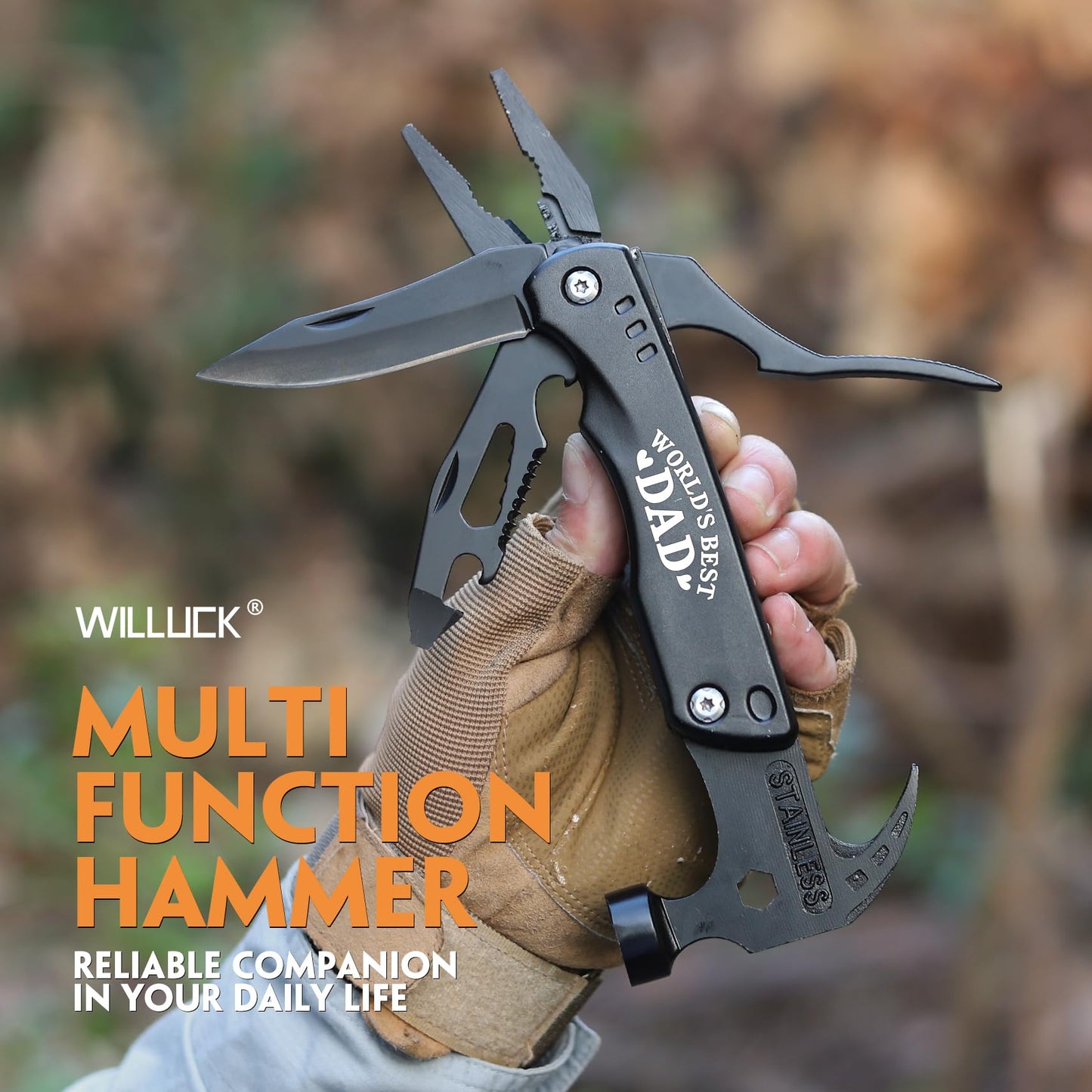 Multitool Hammer Gift for Dad by WILLUCK