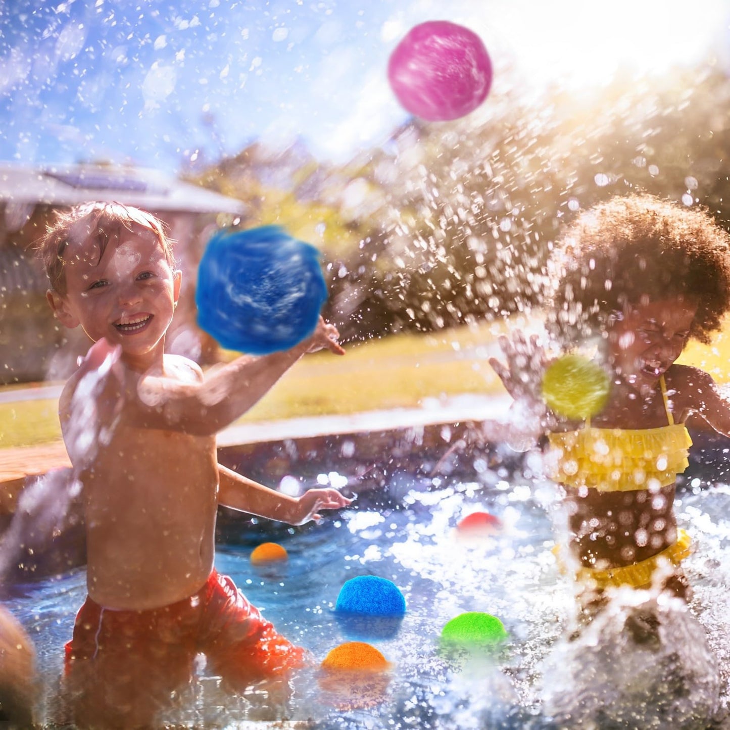 60 PCS Reusable Water Soaker Balls for Summer Fun