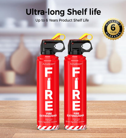 AmzBoom 2-Pack Fire Extinguishers for Home & Car