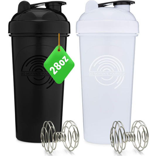 GOMOYO 2-Pack Protein Shaker Bottles, BPA Free