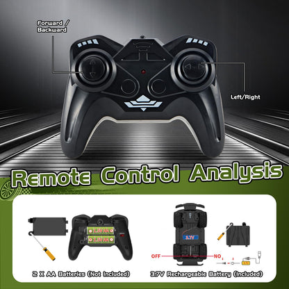 JOYBLI Dinosaur-Shaped Off-Road Vehicle Remote Control Cool Off-Road Vehicle Truck, 2.4GHz RC Car with LED Lights, 1:20Scale, RC Truck, Remote Control car from a Long Distance.Gifts for Boys (Green)
