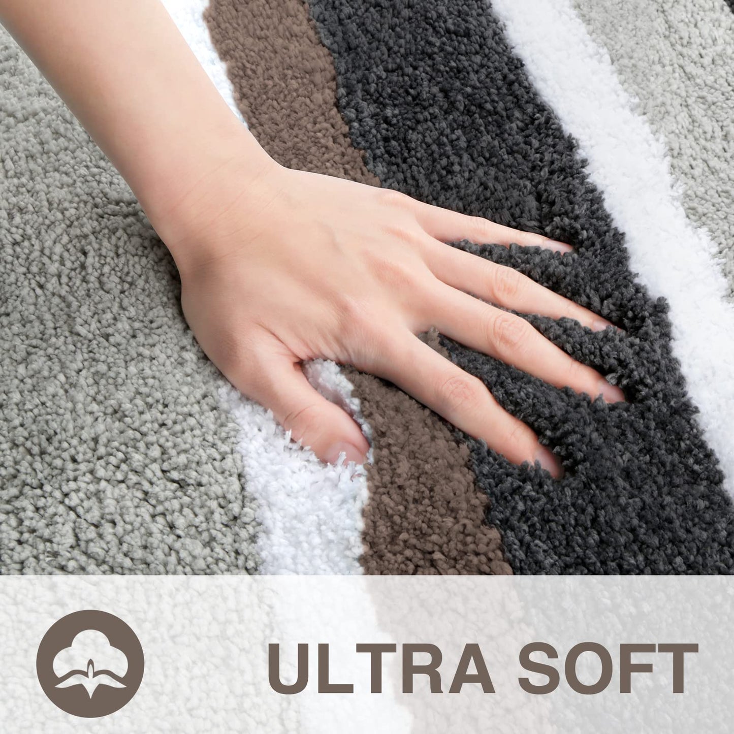 Luxury Soft Plush Bath Mat Set, Non-Slip