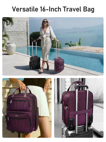 16-Inch Underseat Rolling Luggage for Travel