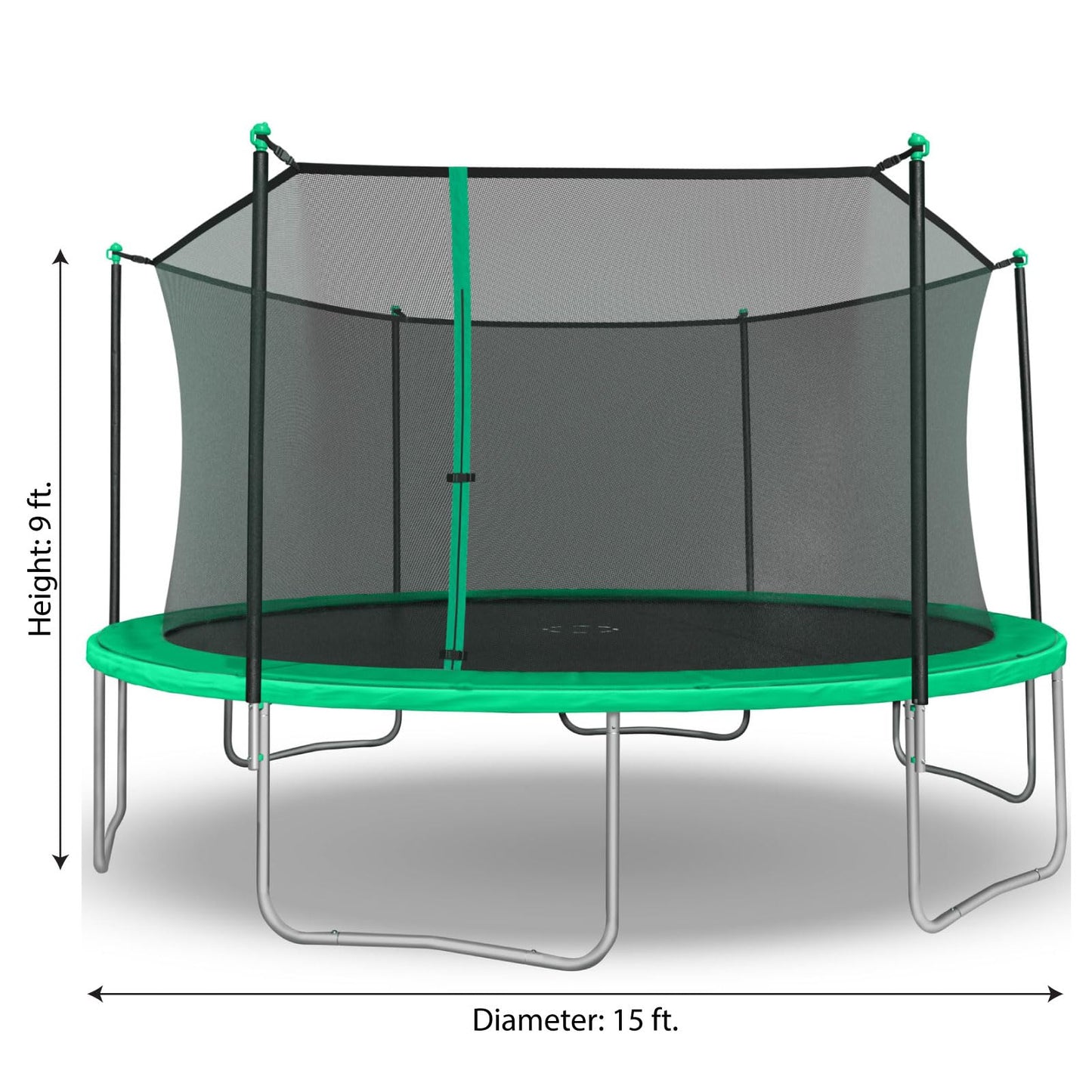 Sportspower 15FT Outdoor Kids Trampoline with Safety Net