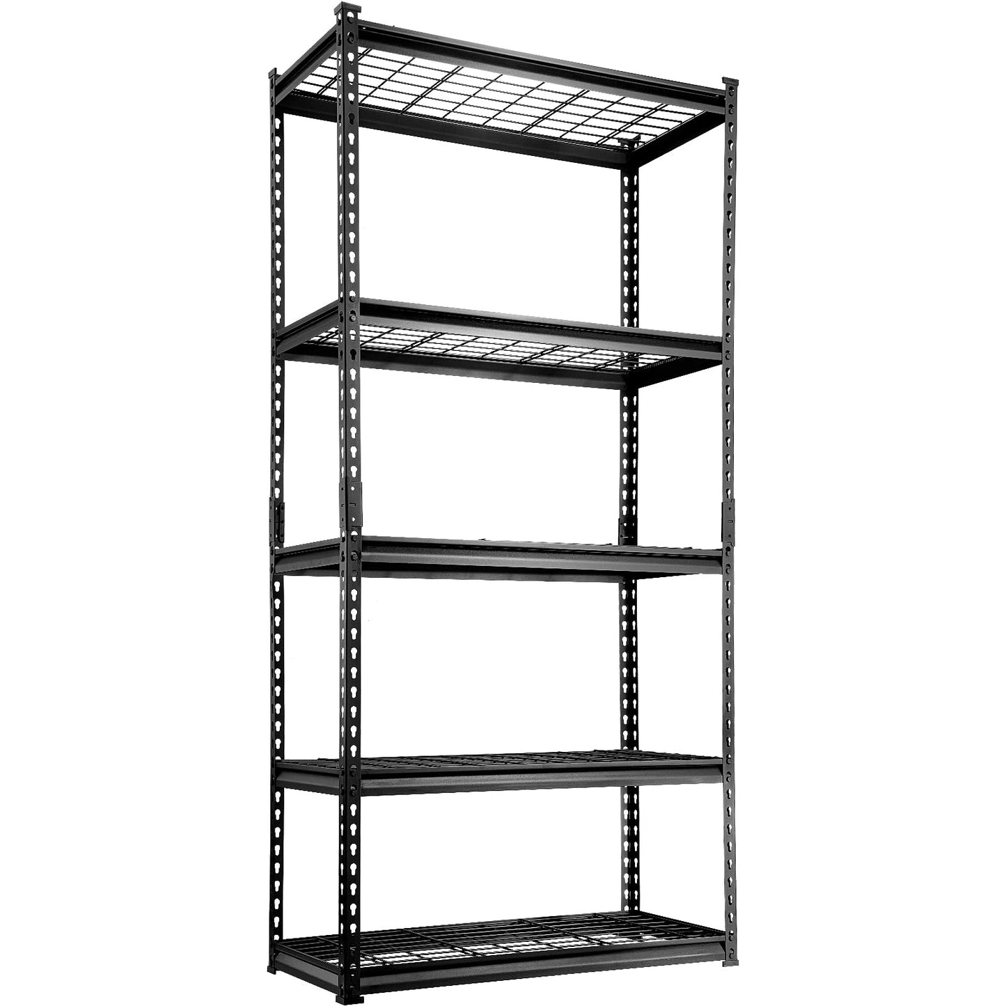 VEVOR Storage Shelving Unit, 5-Tier Adjustable Storage Shelves, 36" L x 16" W x 72" H Heavy Duty Garage Storage Shelves, Metal Shelves for Kitchen Pantry Basement Bathroom Laundry