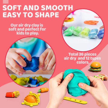 51 PCS Air Dry Clay Kit for Kids