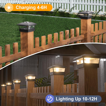 Get 2 for the Price of 1 Solar Post Cap Lights with Edison Bulbs