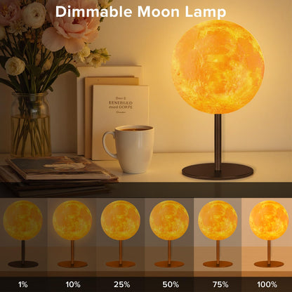 Small Table Lamp for Bedroom - Moon Lamp