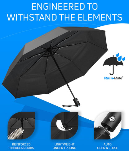 Rain-Mate Compact Windproof Travel Umbrella